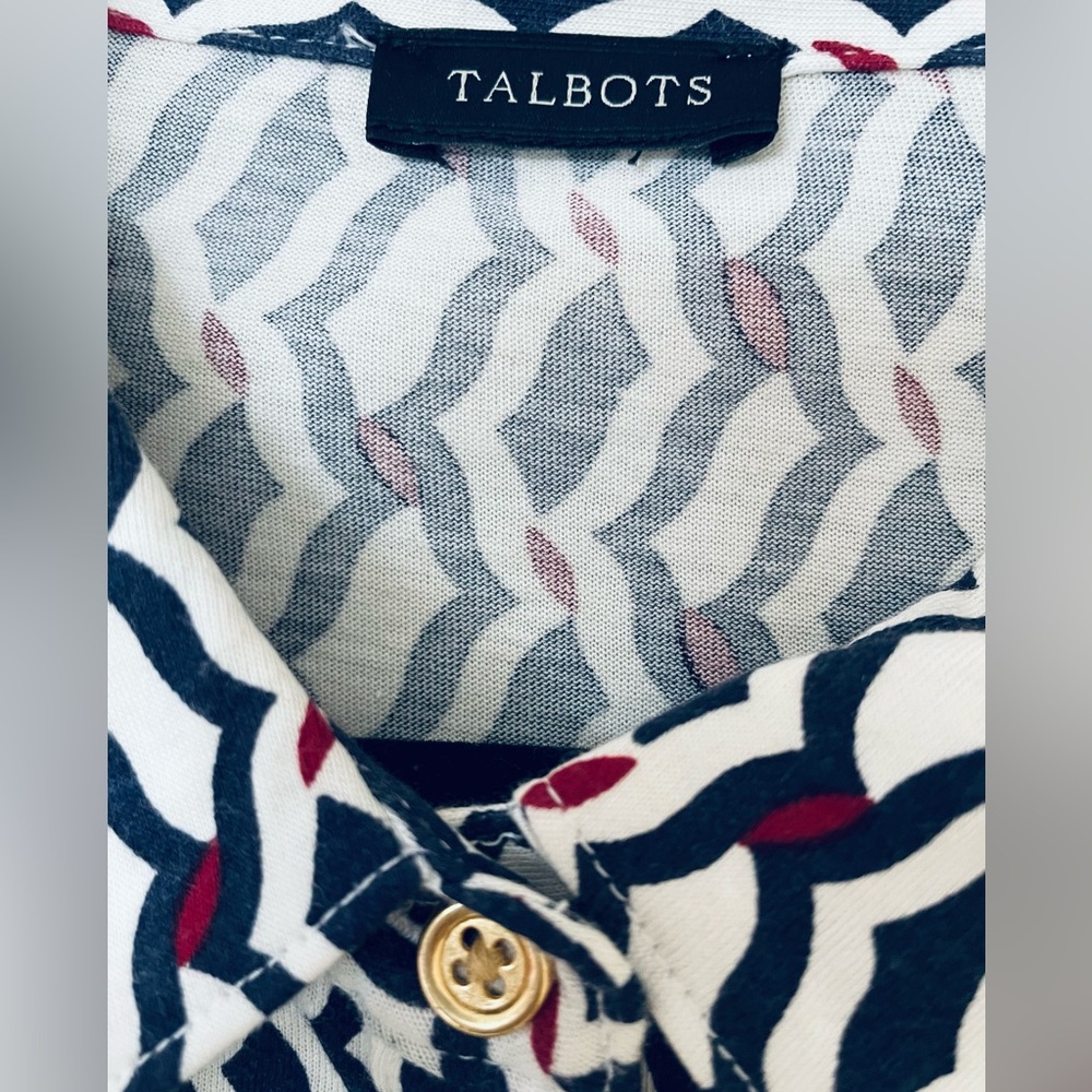 Talbots | Women’s Button-Down Collared Shirt| Red… - image 2
